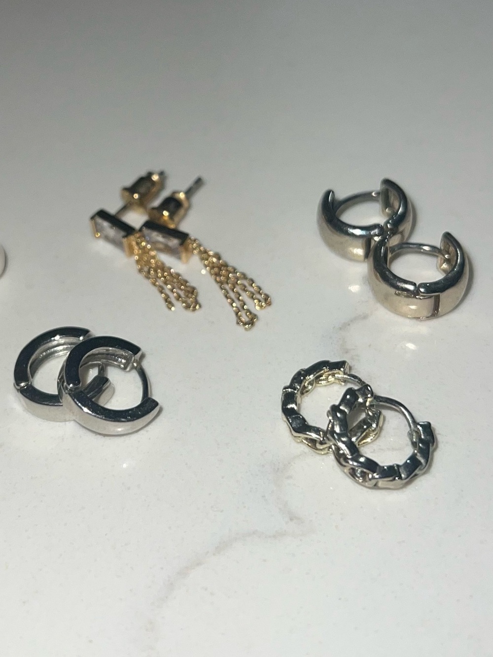 Mixed Gold and Silver 5 Pack Set of Earrings - Everyday Stack Women’s Jewelry